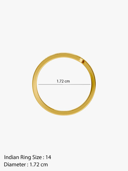 OnnMe by GIVA Classic Edit Gold Plated Ring (Size 14)