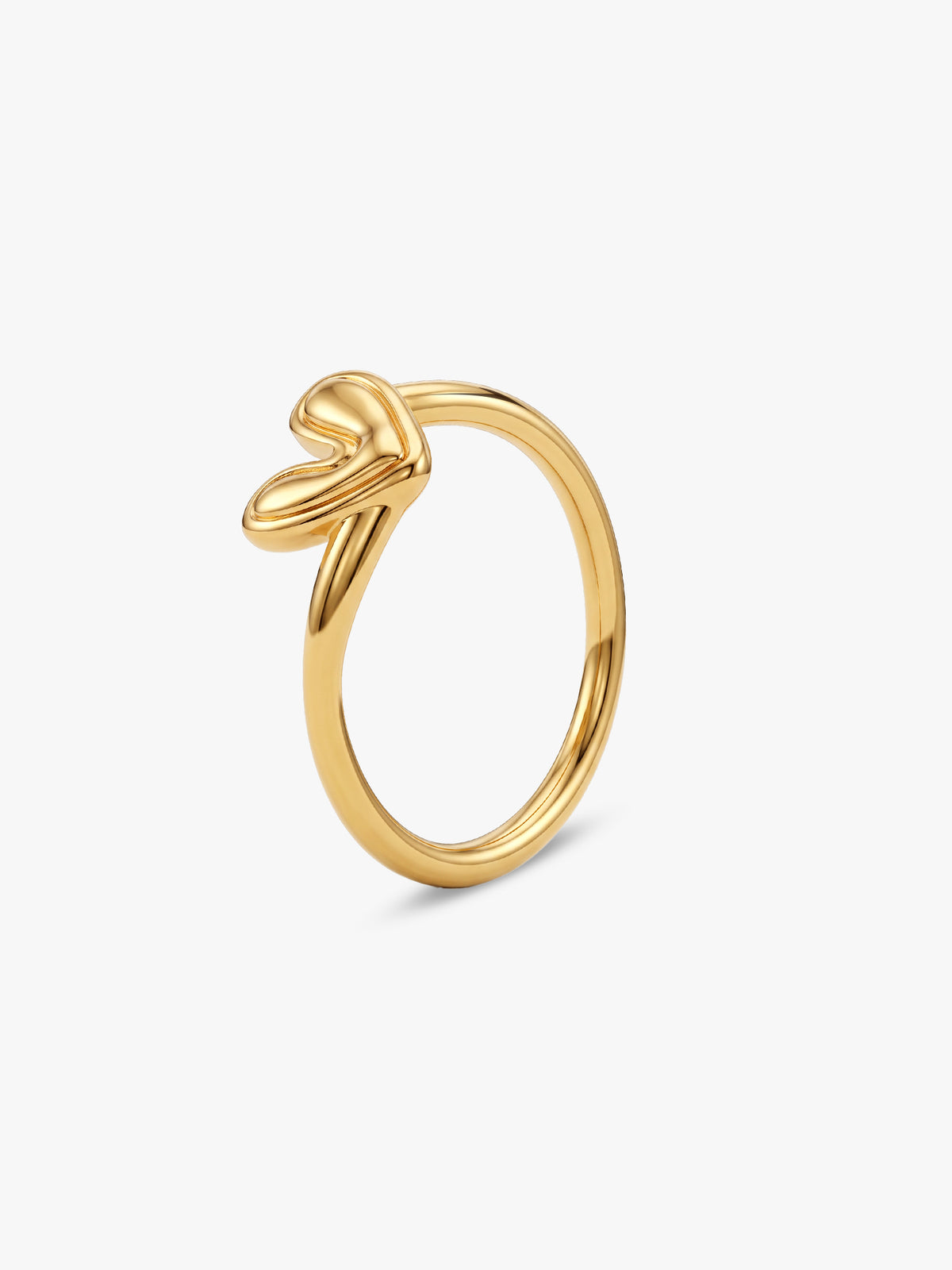 IXIA BY GIVA Heart Puff Gold Plated Ring (Size 12)