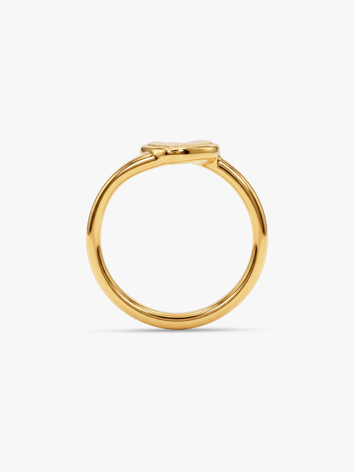 IXIA BY GIVA Heart Puff Gold Plated Ring (Size 12)