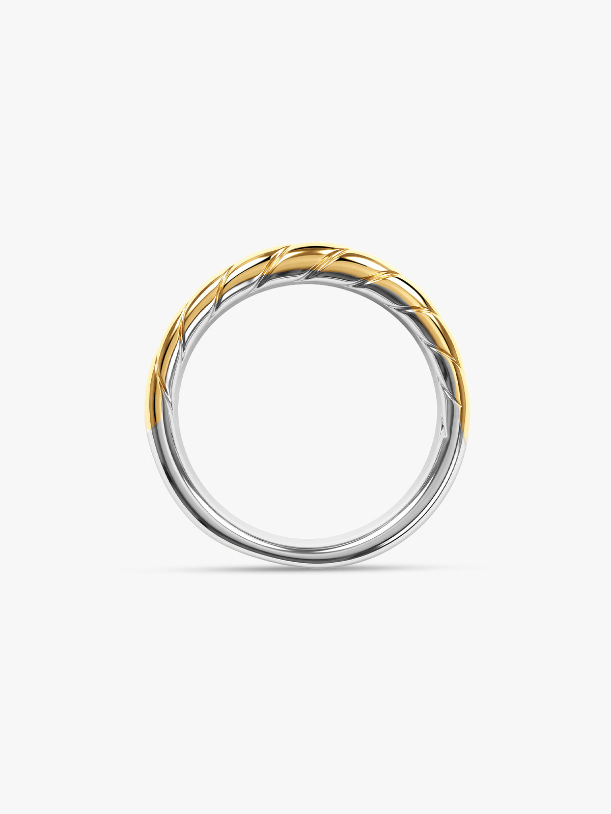 IXIA By GIVA Mix Me Knot Dual Tone Cocktail Ring (Size 12)