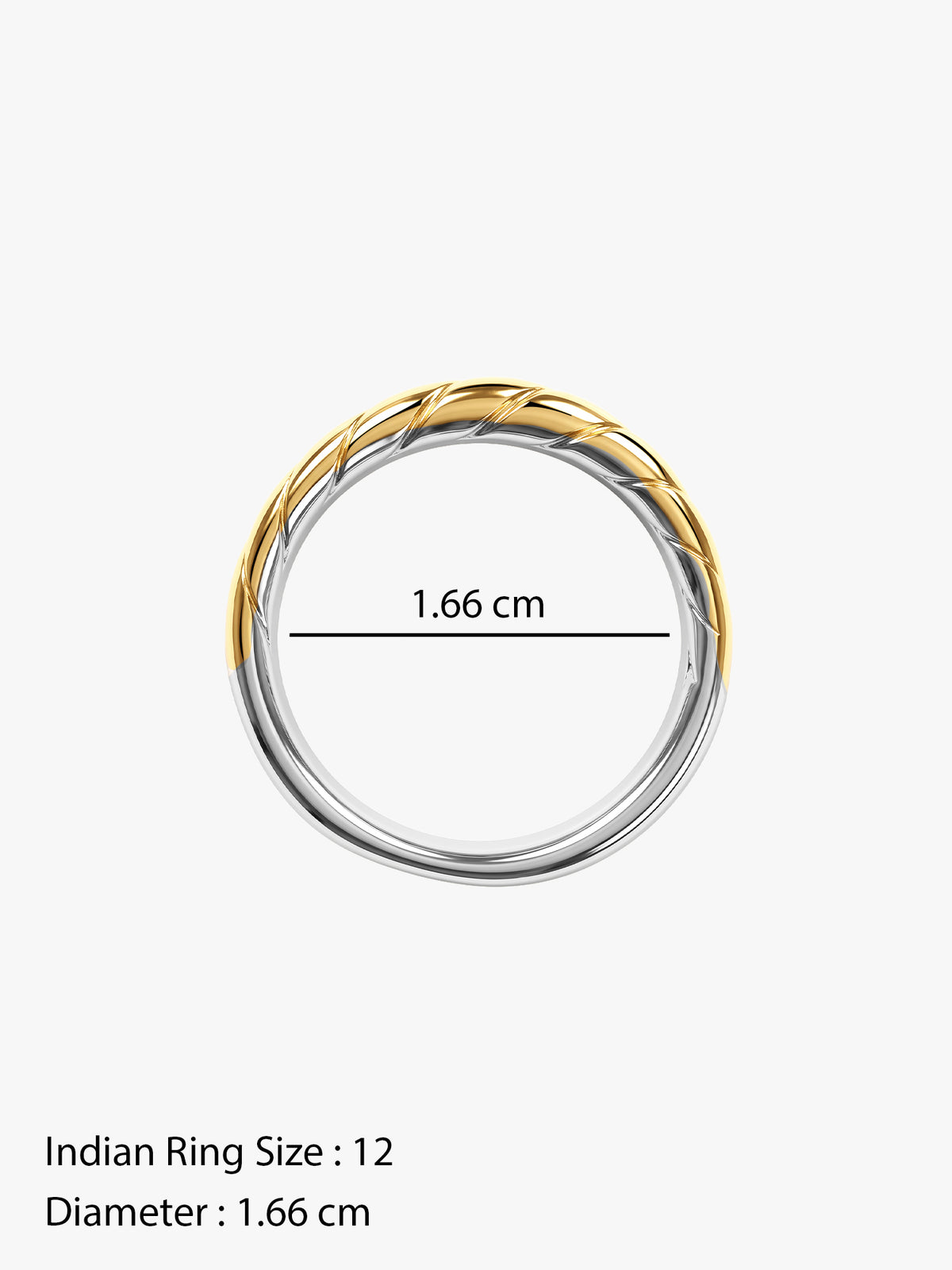 IXIA By GIVA Mix Me Knot Dual Tone Cocktail Ring (Size 12)
