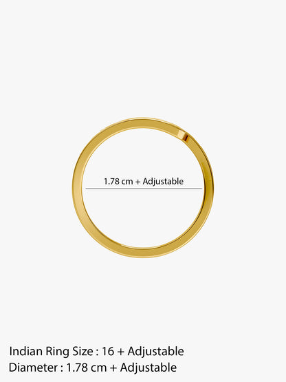 Classic Edit Gold Plated Ring (Size 16)
