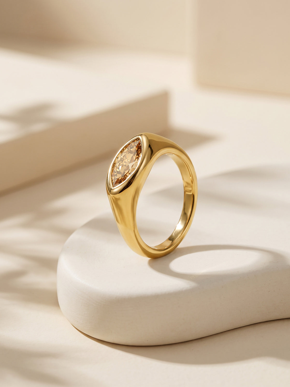 IXIA BY GIVA Pretty Girl Gold Plated Ring (Size 14)
