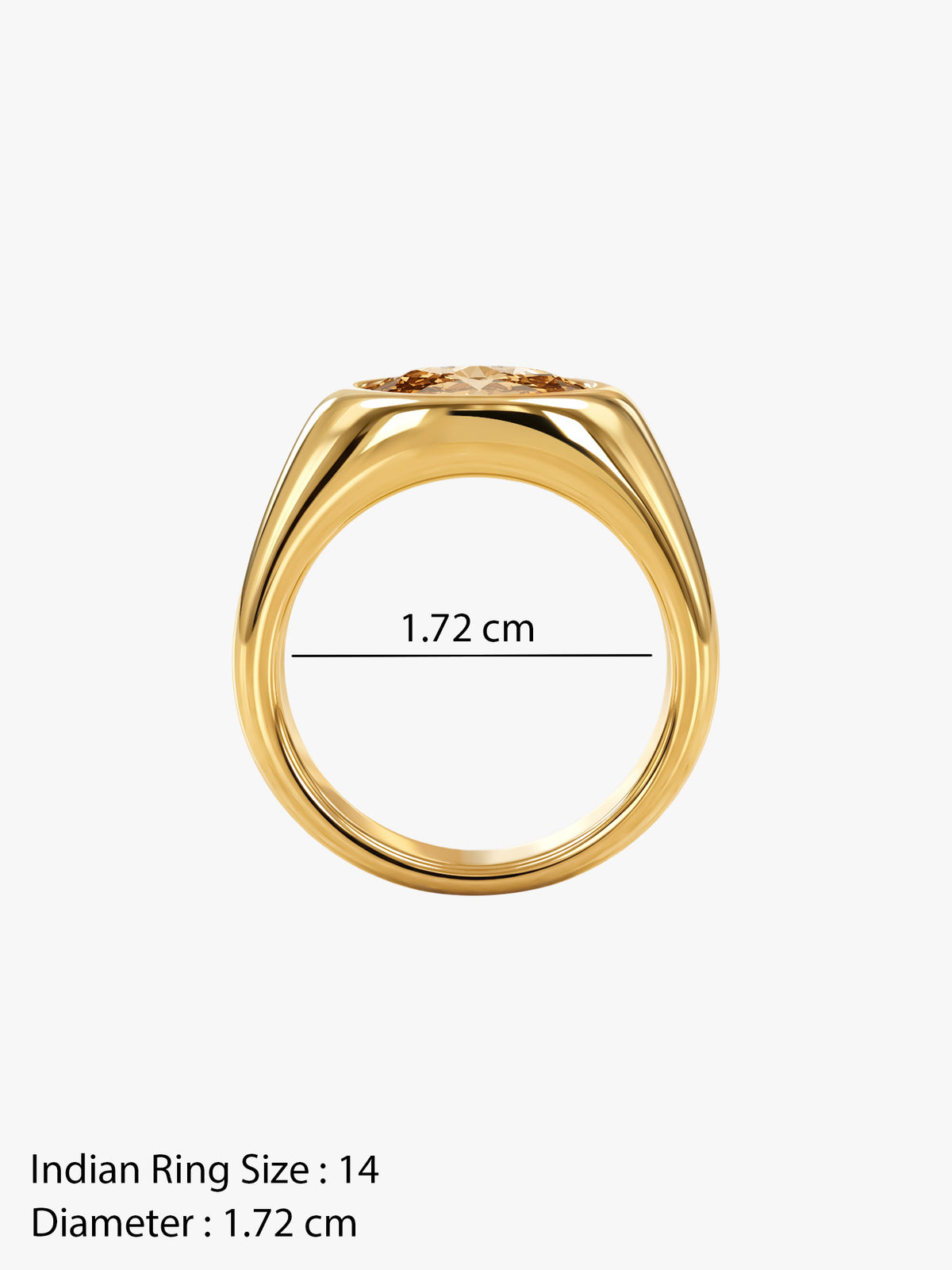 IXIA BY GIVA Pretty Girl Gold Plated Ring (Size 14)