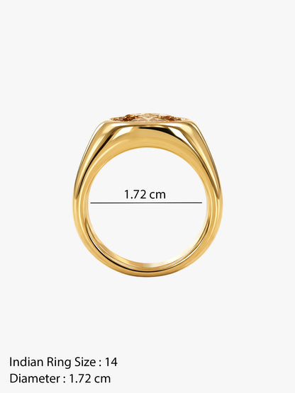 IXIA BY GIVA Pretty Girl Gold Plated Ring (Size 14)