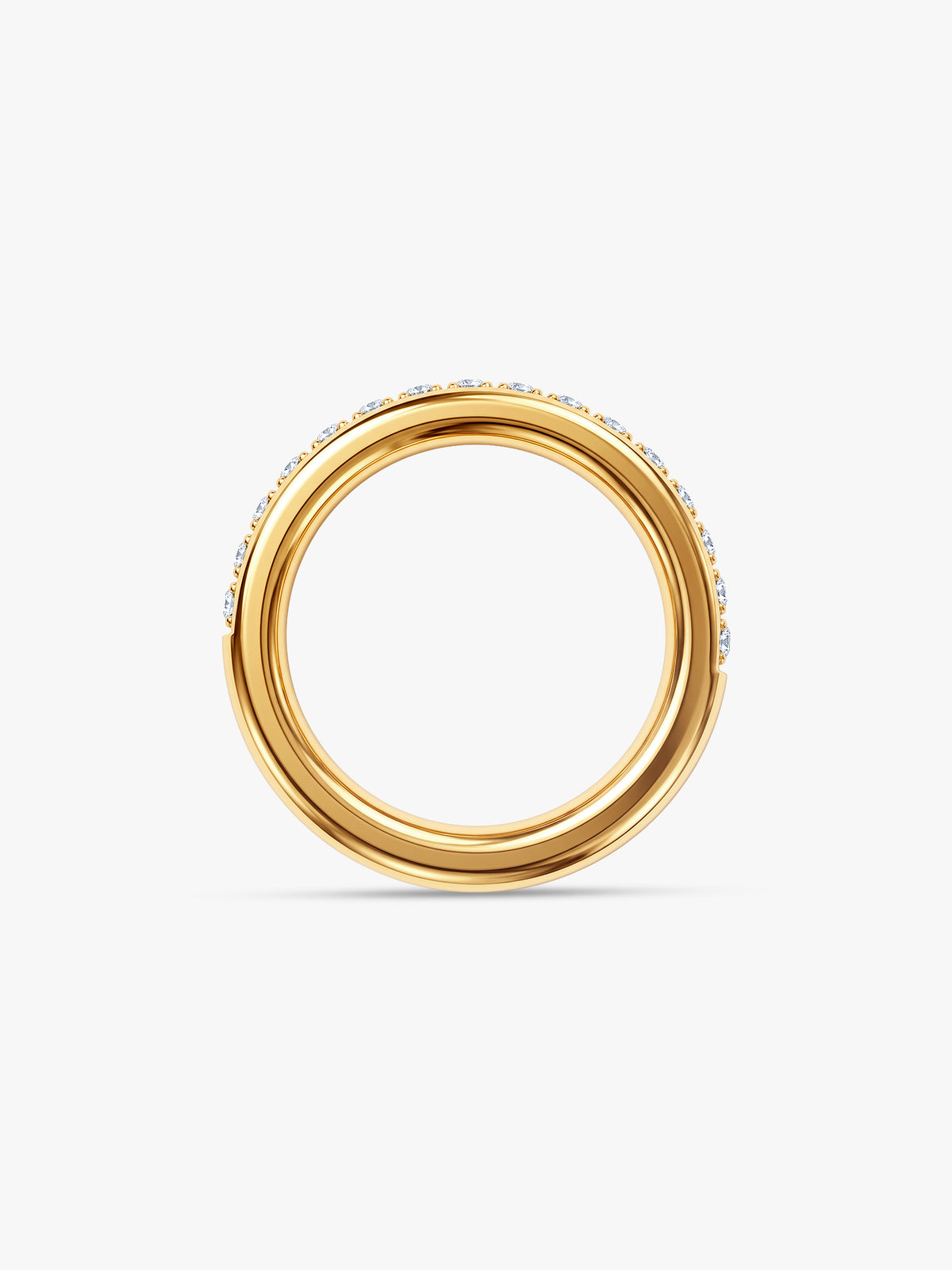 IXIA BY GIVA Triple Take Gold Plated Ring (Size 15)