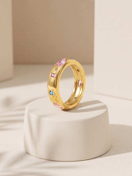 IXIA BY GIVA Treasure Trove Gold Plated Ring (Size 14)