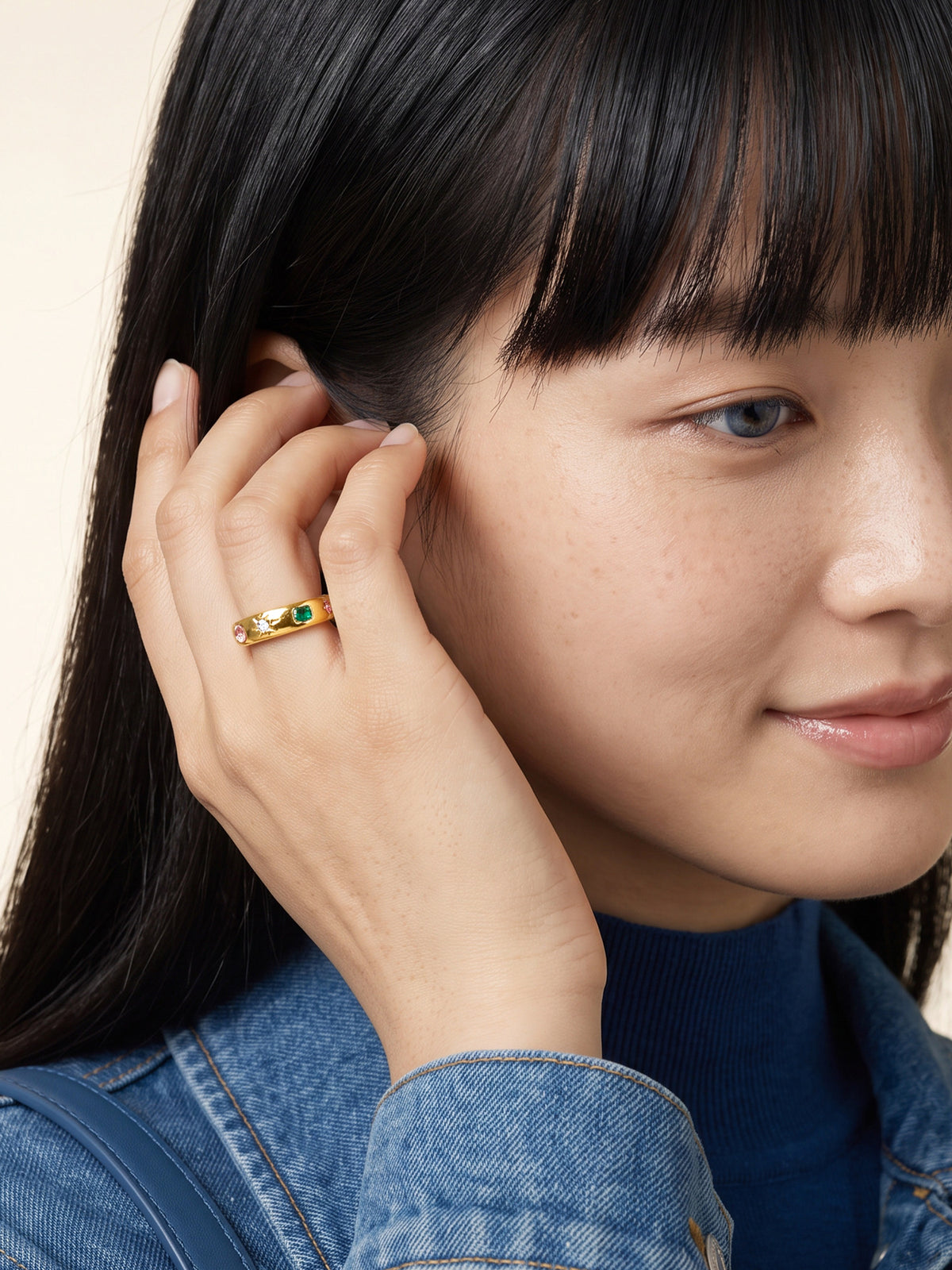 IXIA BY GIVA Treasure Trove Gold Plated Ring (Size 14)