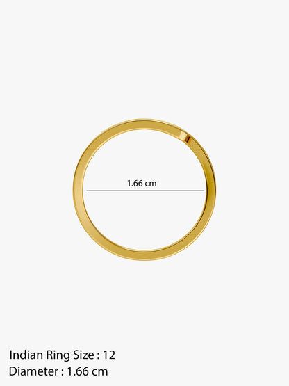 OnnMe by GIVA Classic Edit Gold Plated Ring (Size 12)