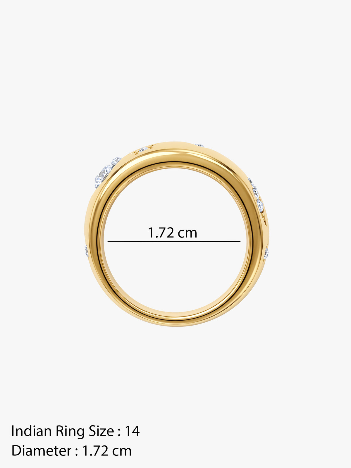 IXIA BY GIVA Cosmosis Gold Plated Ring (Size 14)