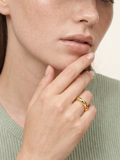 IXIA BY GIVA Finders Keepers Gold Plated Ring (Size 14)