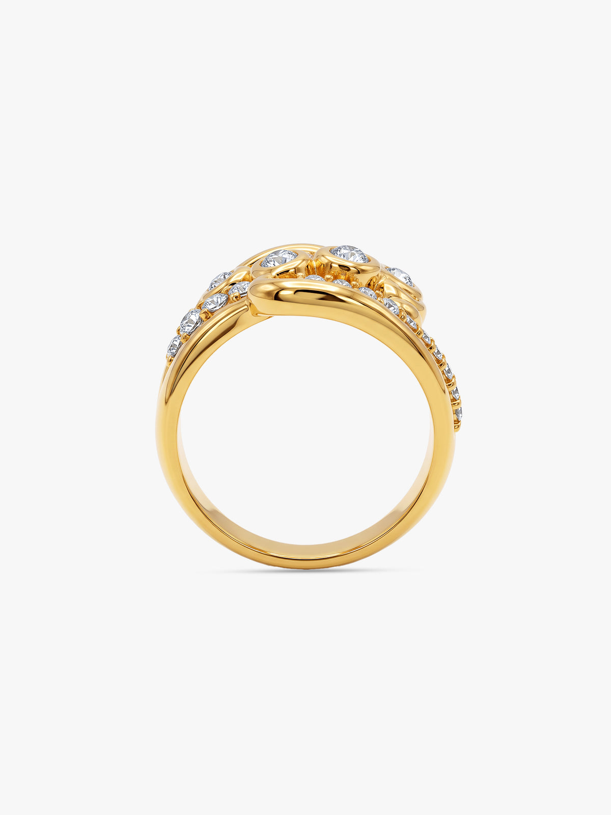 IXIA BY GIVA Glitter Maxing Gold Plated Ring (Size 15)