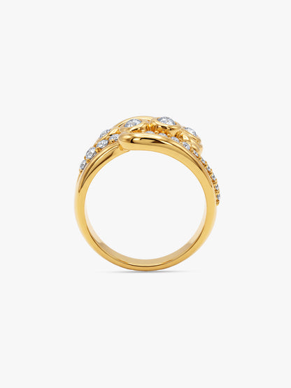 IXIA BY GIVA Glitter Maxing Gold Plated Ring (Size 15)