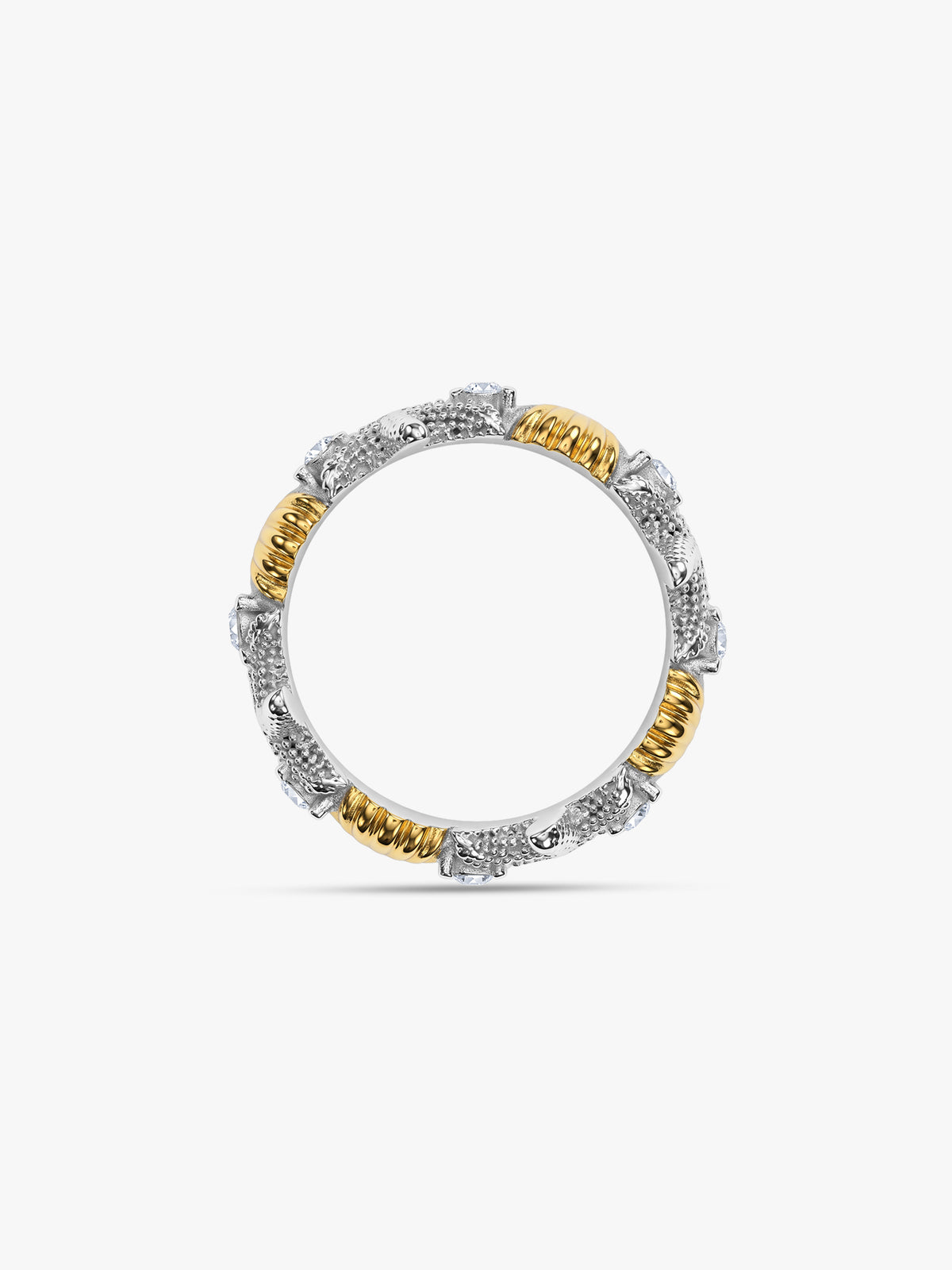 IXIA BY GIVA Tale Of Two Beaches Dual Tone Ring (Size 15)