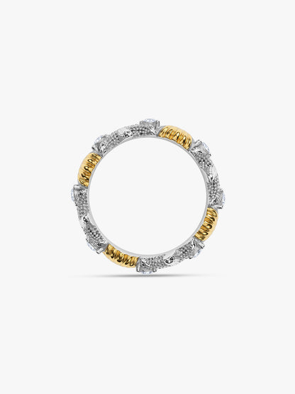 IXIA BY GIVA Tale Of Two Beaches Dual Tone Ring (Size 15)