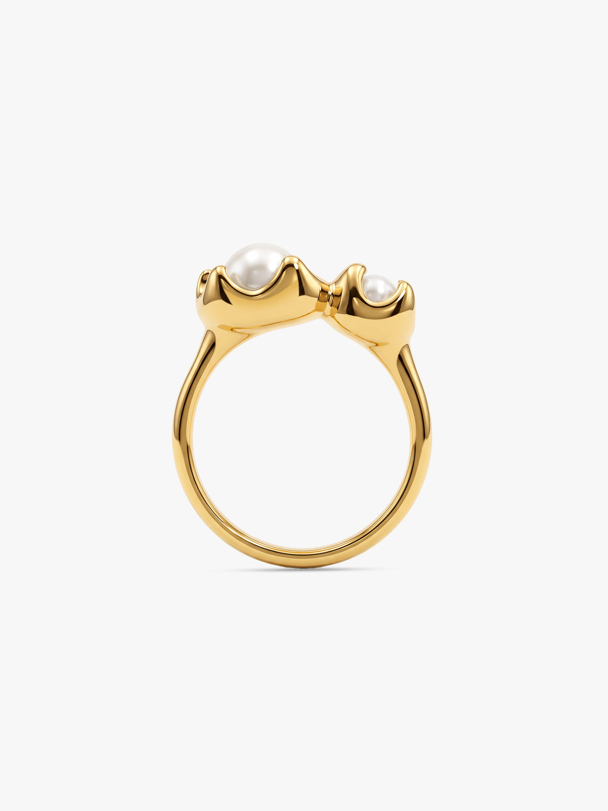 IXIA BY GIVA Pearl Mate Gold Plated Ring (Size 14)