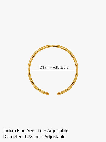 No Filter Gold Plated Ring (Size 16)