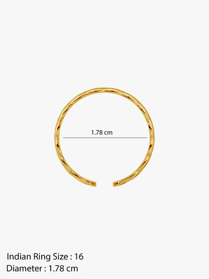 OnnMe by GIVA No Filter Gold Plated Ring (Size 16)
