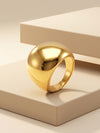 Molten Blob Bold Gold Plated Ring (Size 14)