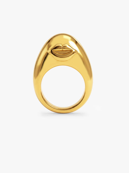Eye Dome Energy Gold Plated Ring (Size 12)