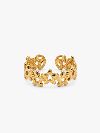 IXIA by GIVA Twinkle Band Gold Plated Ring