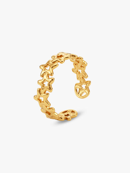 IXIA by GIVA Twinkle Band Gold Plated Ring