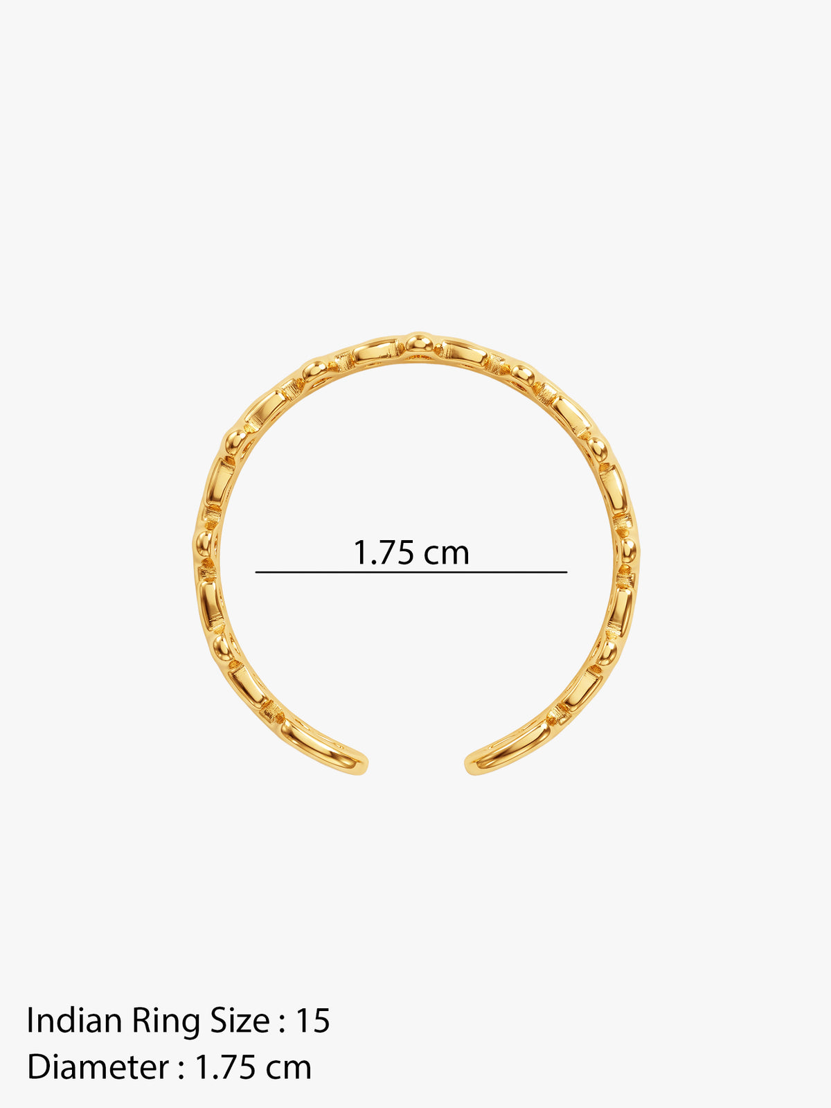 IXIA by GIVA Twinkle Band Gold Plated Ring