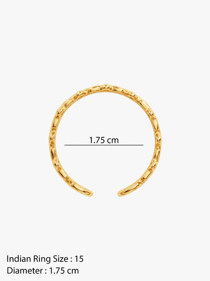 IXIA by GIVA Twinkle Band Gold Plated Ring