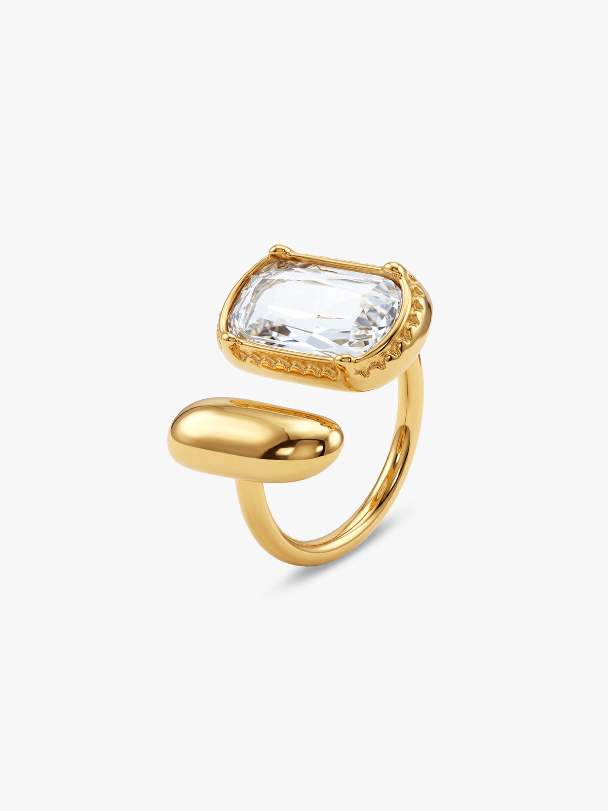 IXIA by GIVA Sparkling Mate Gold Plated Ring (Size 9)