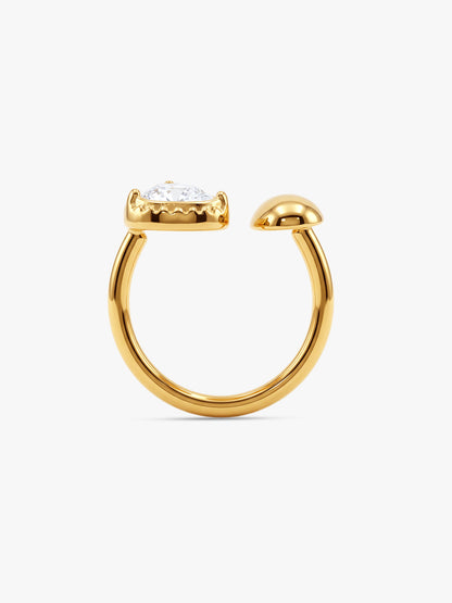 IXIA by GIVA Sparkling Mate Gold Plated Ring (Size 9)
