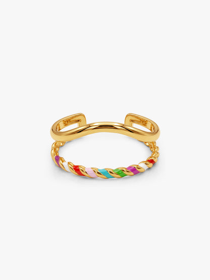IXIA by GIVA Ringbow Gold Plated Ring (Size 16)