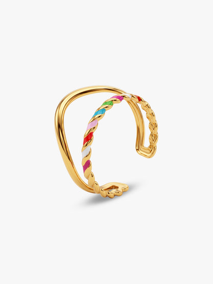IXIA by GIVA Ringbow Gold Plated Ring (Size 16)