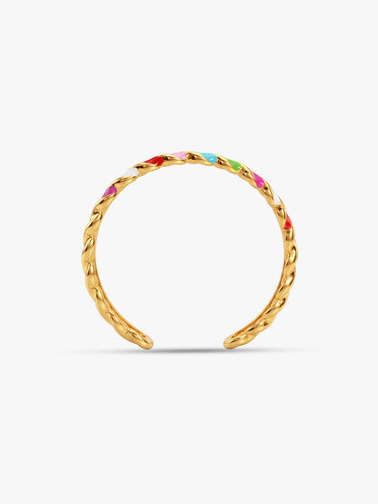 IXIA by GIVA Ringbow Gold Plated Ring (Size 16)