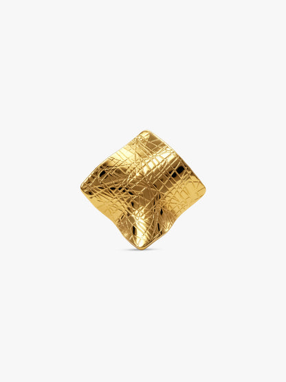 Edgy Energy Gold Plated Ring (Size 12)