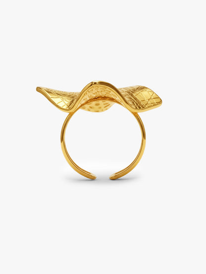 Edgy Energy Gold Plated Ring (Size 12)