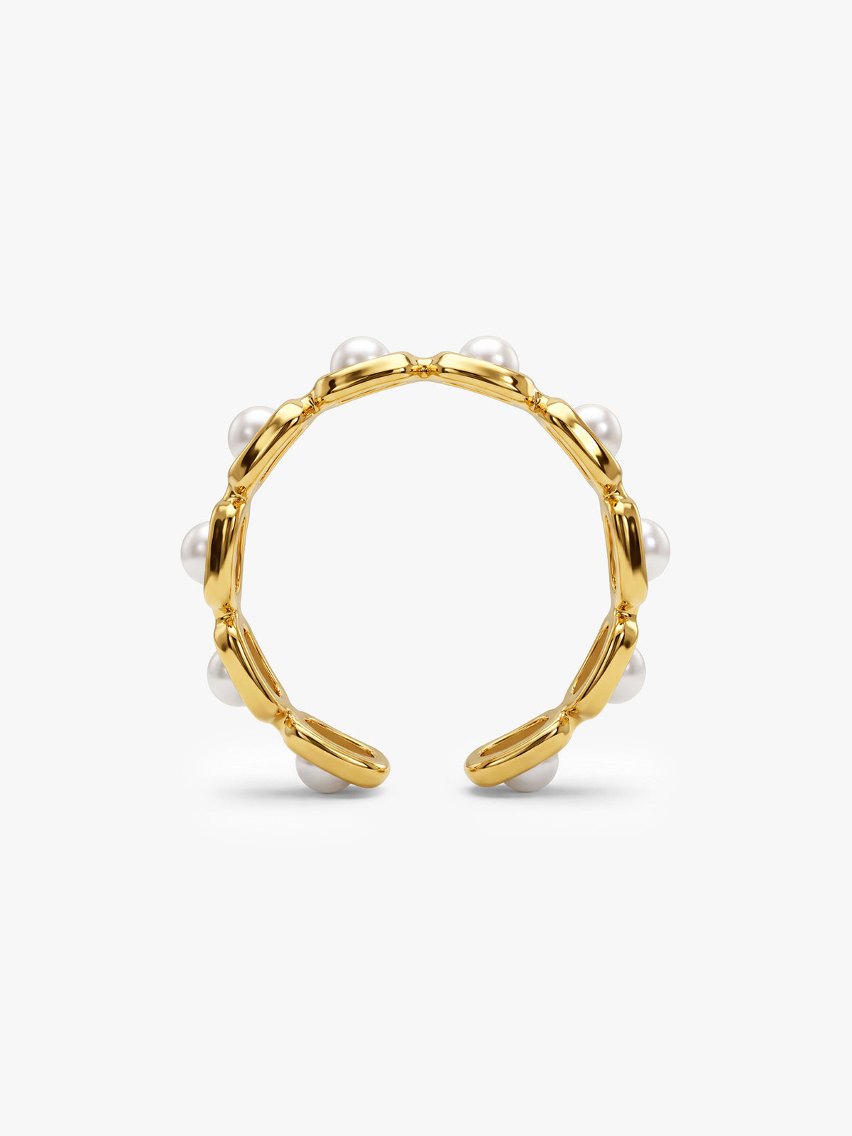 IXIA by GIVA Multipearl Gold Plated Ring (Size 15)