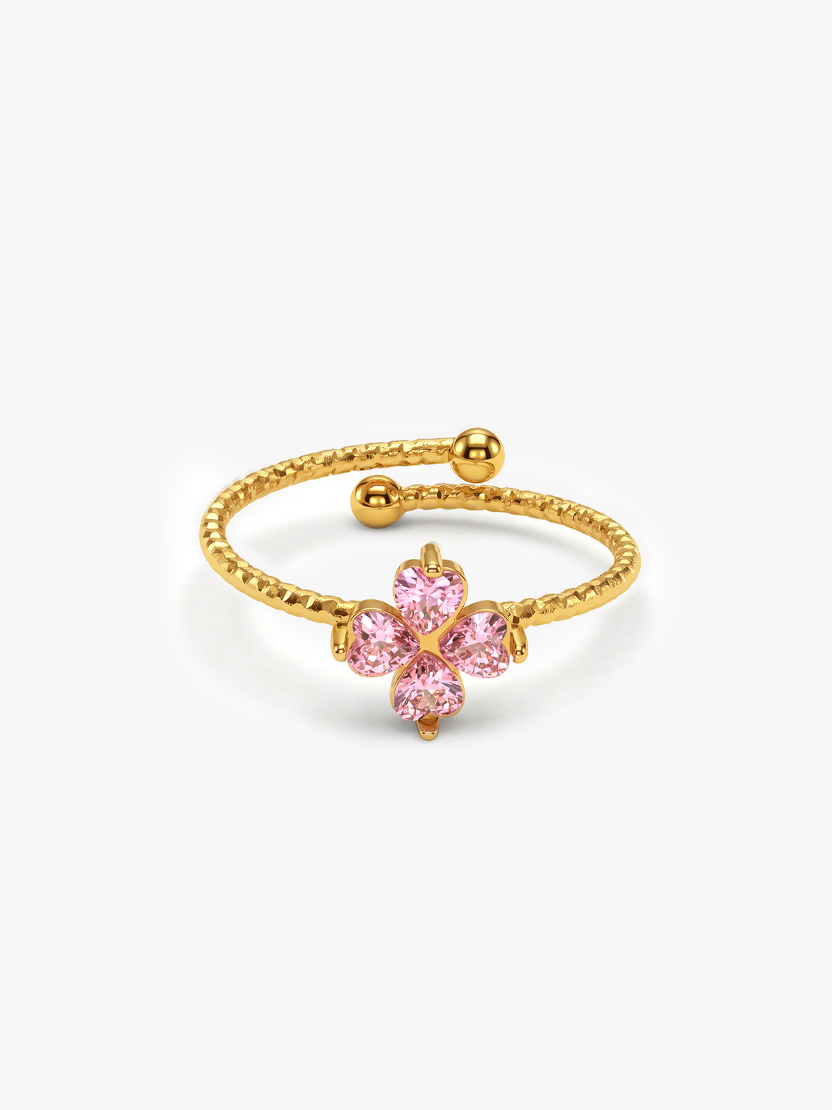 IXIA by GIVA Budding Romance Gold Plated Ring (Size 15)