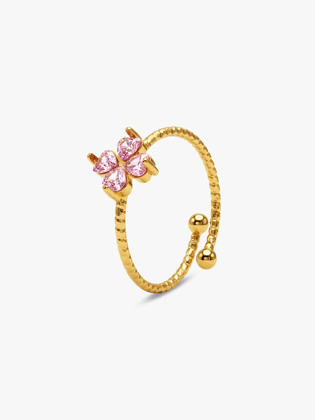 IXIA by GIVA Budding Romance Gold Plated Ring (Size 15)