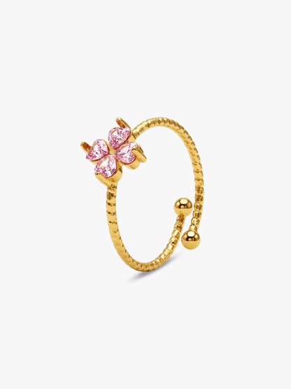 IXIA by GIVA Budding Romance Gold Plated Ring (Size 15)