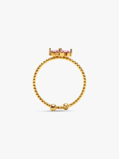 IXIA by GIVA Budding Romance Gold Plated Ring (Size 15)