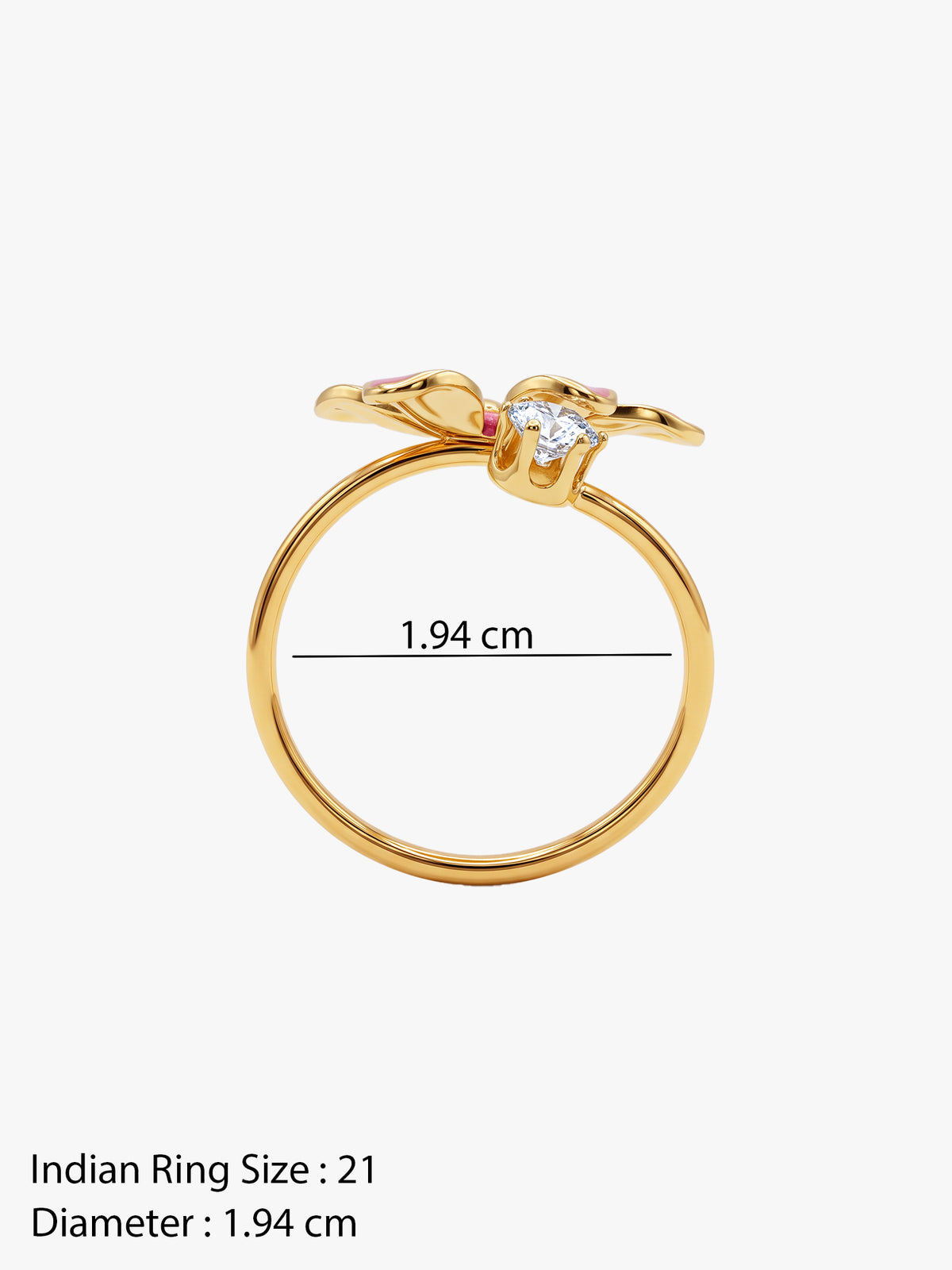 IXIA by GIVA Bloom Service Gold Plated Ring