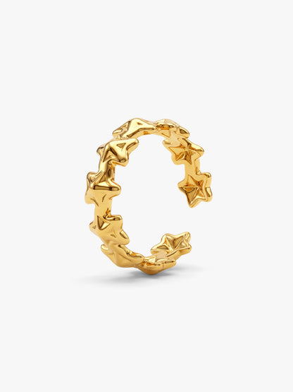 IXIA by GIVA Multi Starrer Gold Plated Ring (Size 14)