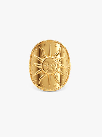 IXIA BY GIVA Solar Energy Gold Plated Ring (Size 13)
