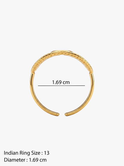 IXIA BY GIVA Solar Energy Gold Plated Ring (Size 13)