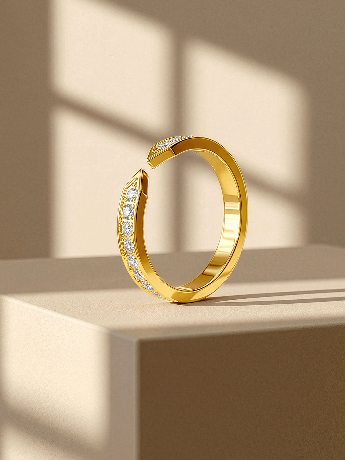 IXIA by GIVA Nova Gold Plated Ring (Size 14)