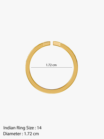 OnnMe by GIVA Nova Gold Plated Ring (Size 14)