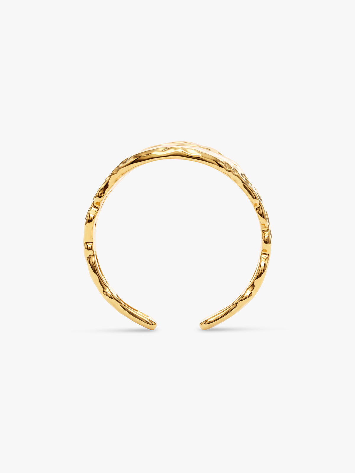 IXIA BY GIVA Floral Press Gold Plated Ring (Size 16)