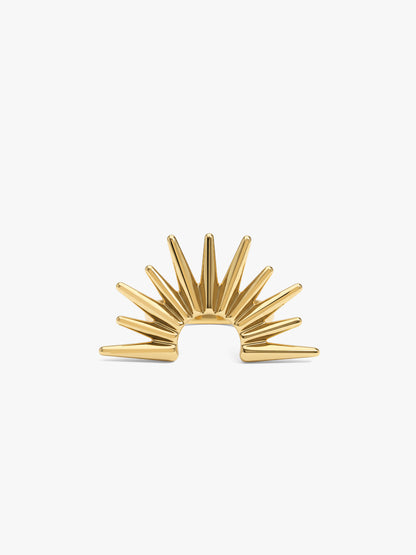 IXIA by GIVA Half Sun Gold Plated Ring (Size 13)
