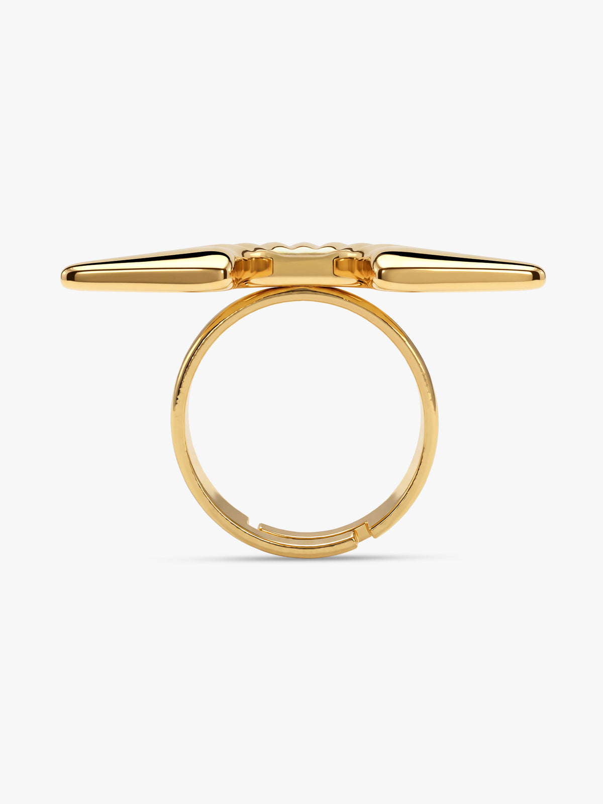 IXIA by GIVA Half Sun Gold Plated Ring (Size 13)