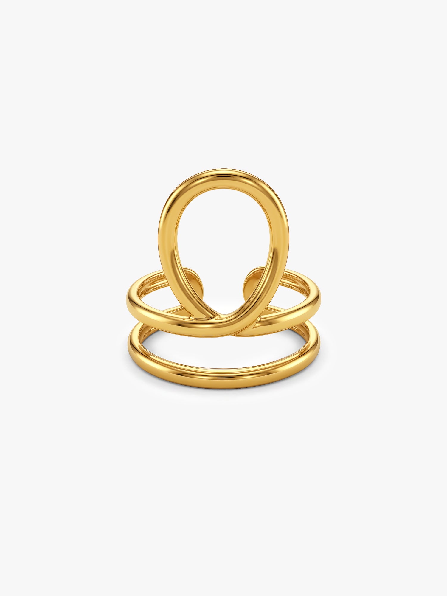 Double Trouble Gold Plated Ring (Size 13)